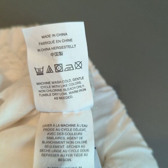 J Crew Seaside Linen Blend Pants Womens 4 White Beach Jogger Elastic Waist - Picture 8 of 8